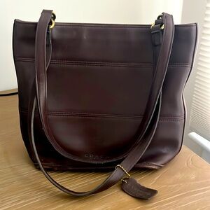 Coach chocolate leather purse